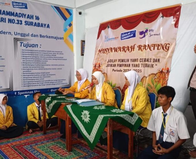 Meneruskan Estafet Kepemimpinan, PR IPM SMP Muhammadiyah 16 Surabaya Menggelar Musyran