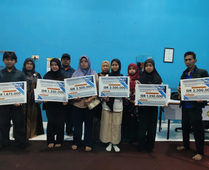 SMP Muhammadiyah 16 Surabaya Bagikan Voucher DPP Total Rp 60.375.000 untuk Peserta Try Out TKA SD/MI